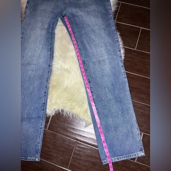 Pretty little things Tall mid wash split hem jeans sz 12 Tall - Picture 10 of 10